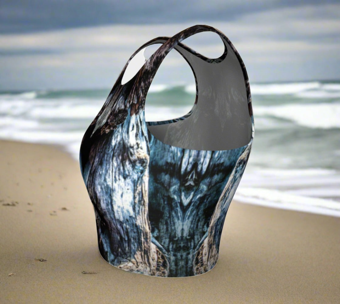 Beachwood Active Crop Top  Beachwood artwork by Roxy Hurtubise