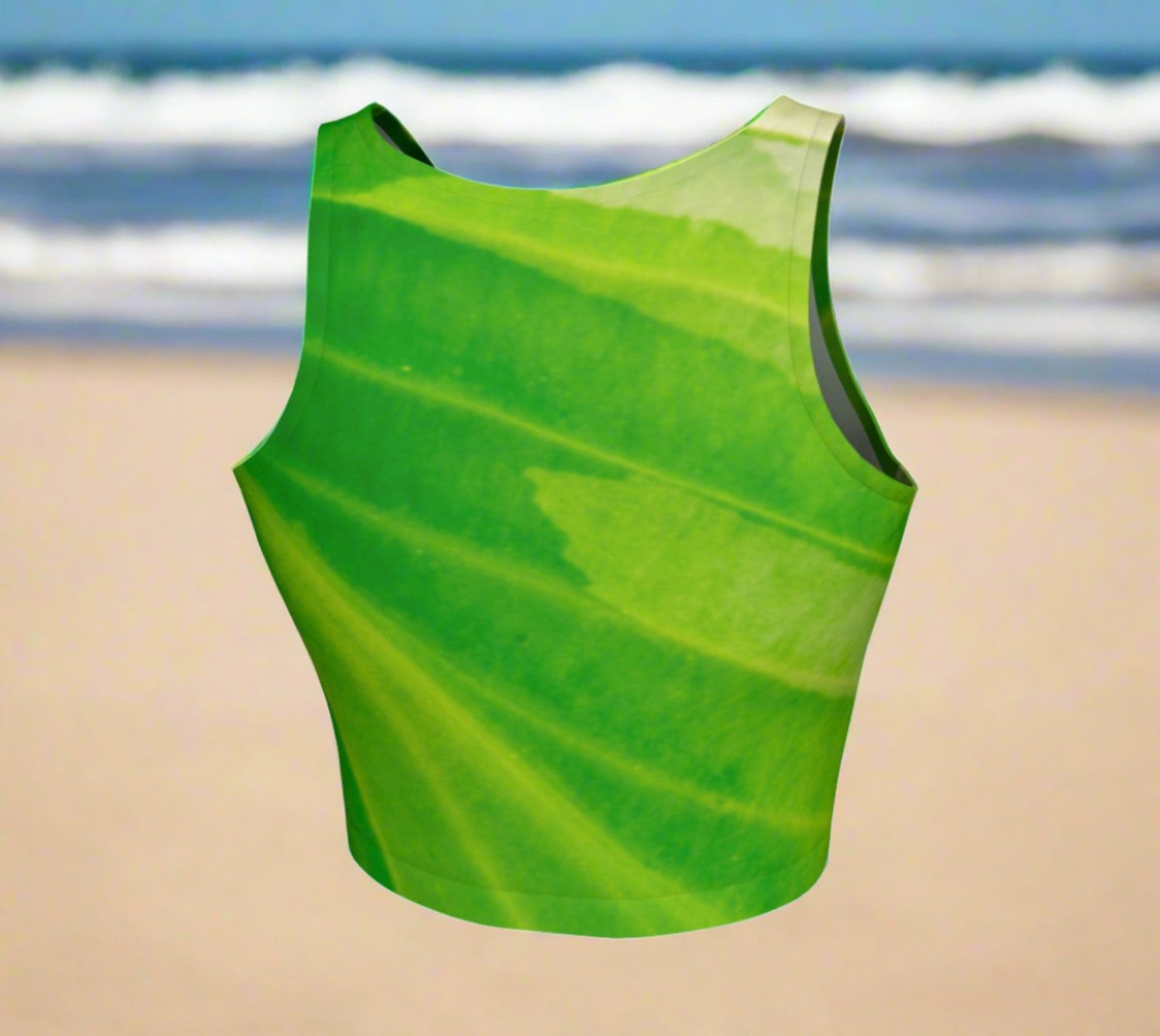 Hosta Green Active Crop Top  Hosta Green artwork by Roxy Hurtubise   