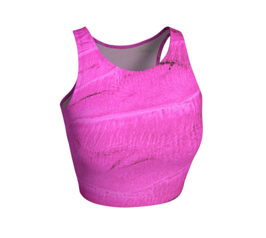 Rosy Beach Bliss Active Crop Top features pink sand on the top.