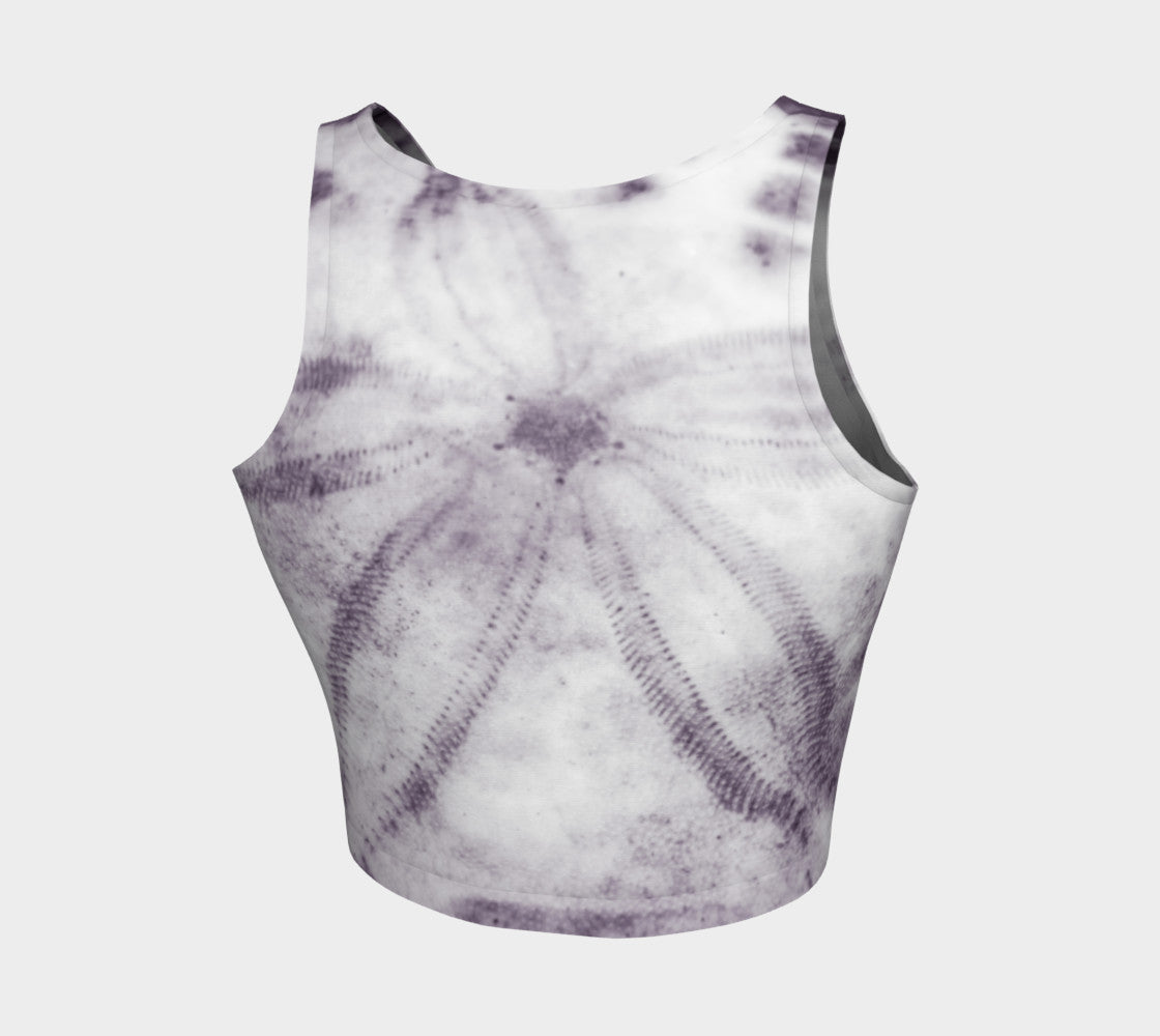 Sand Dollar Athletic Crop Top  Sand Dollar artwork by Roxy Hurtubise   Made to move with you!  Wear for your daily workouts, yoga, beach volleyball or as a bathing suit top!  Your Van Isle Goddess athletic crop top pairs up with our yoga or classic leggings and capris. Crop tops also look great with shorts, mini shorts, skirts fitted or flared.