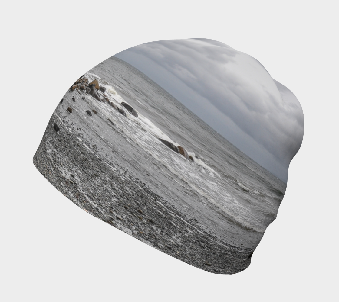 Left Side Gray Day Beanie by Roxy Hurtubise VanIsleGoddess.Com