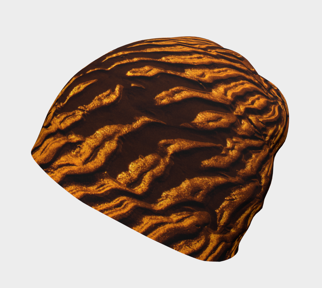 Right sideGolden Sand Beanie by Roxy Hurtubise VanIsleGoddess.Com