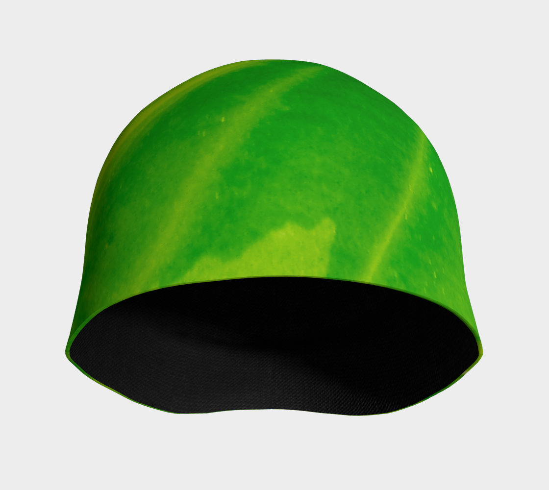 Front side Hosta Green Beanie by Roxy Hurtubise VanIsleGoddess.Com