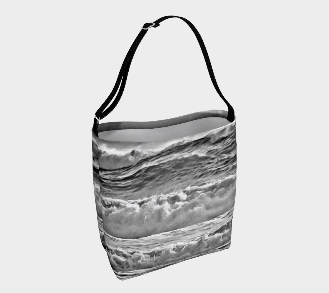 Catch the Wave  Day Tote  Everyday Day Tote for Everything!  Van Isle Goddess ultimate tote bag!   Adjustable strap for comfort, the tote is made from soft and supple neoprene that stretches to fit whatever you can put in it!    Vibrant artwork that will never fade with washing.  Catch the Wave  Artwork by  Roxy Hurtubise