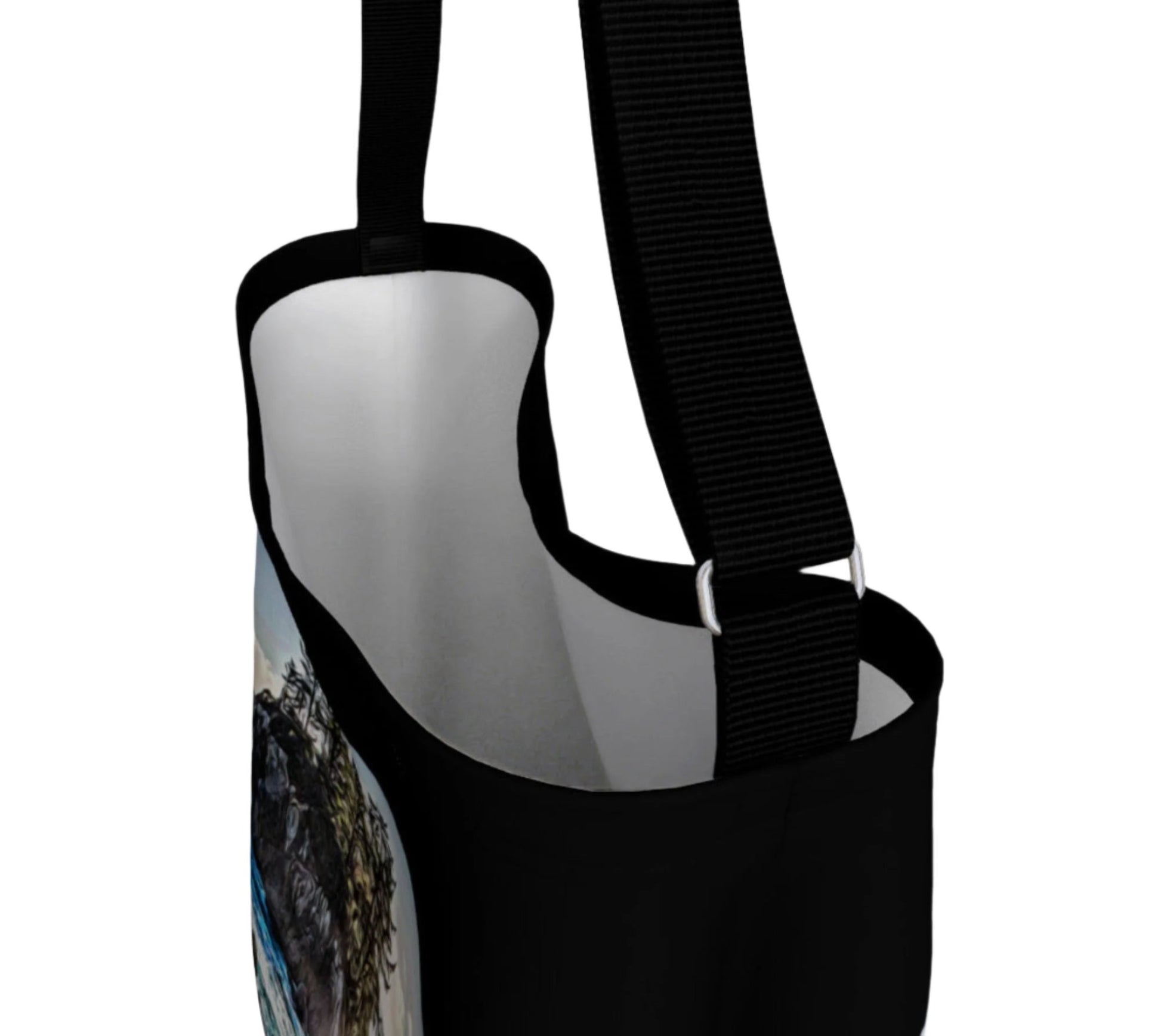Coastal Energy Day Tote  Everyday Day Tote for Everything!  Van Isle Goddess ultimate tote bag!   Adjustable strap for comfort, the tote is made from soft and supple neoprene that stretches to fit whatever you can put in it!    Vibrant artwork that will never fade with washing.  Coastal Energy Artwork by  Roxy Hurtubise