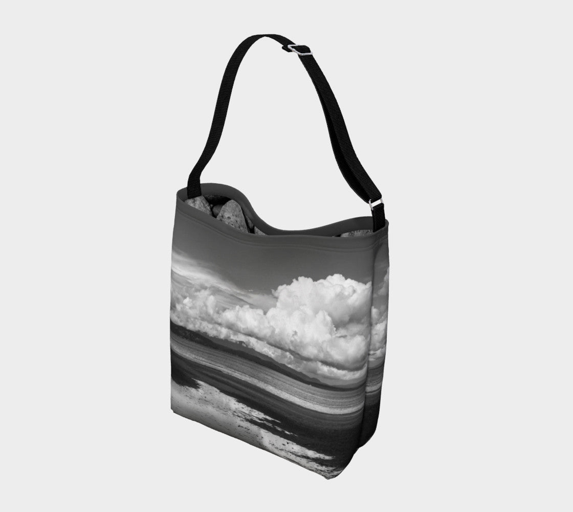 Parksville Beach Day Tote Van Isle Goddess ultimate tote bag!   Adjustable strap for comfort, the tote is made from soft and supple neoprene that stretches to fit whatever you can put in it!  