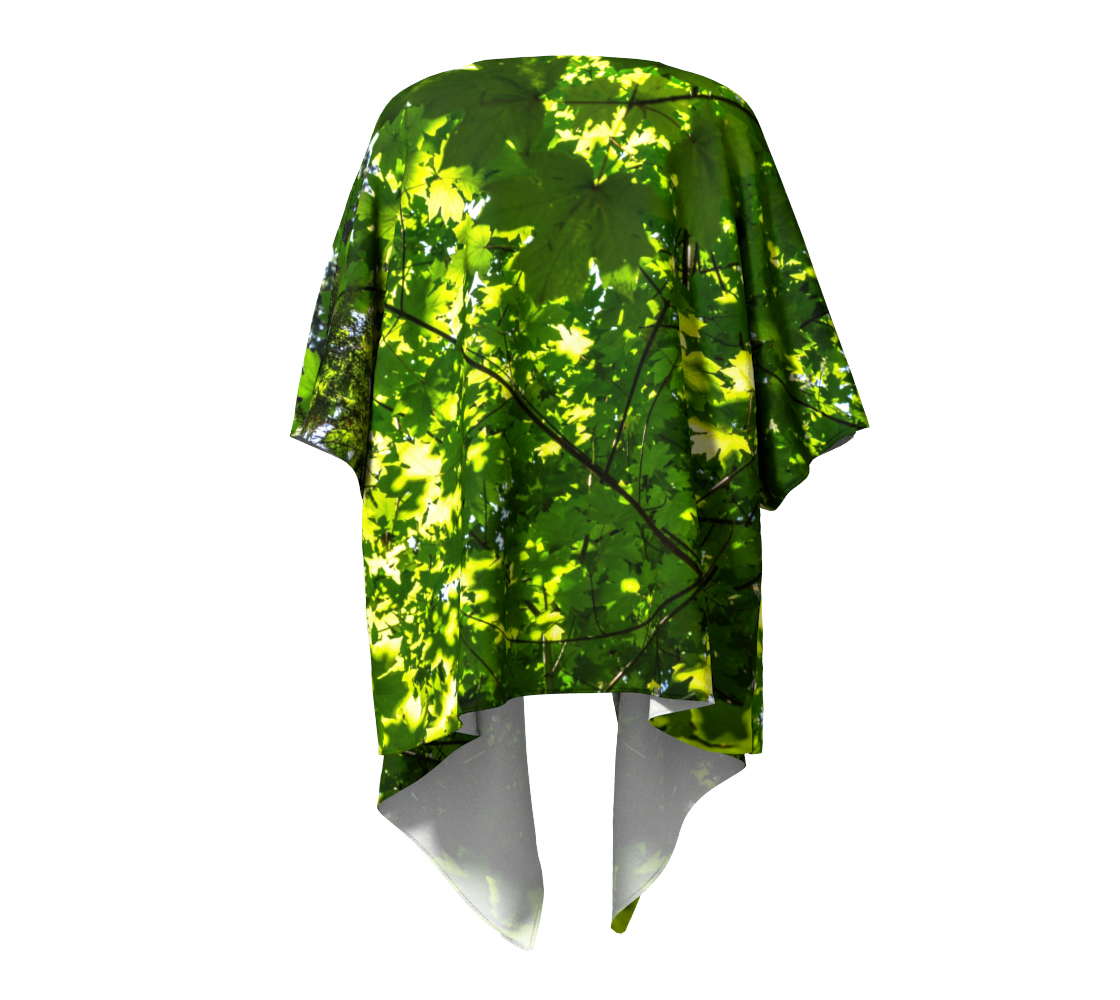 Canopy of Leaves Draped Kimono Back