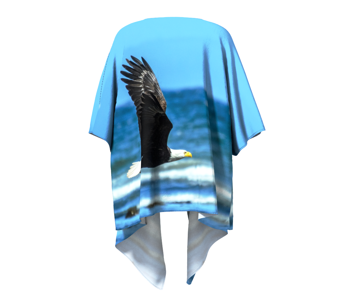 Fly Like An Eagle Draped Kimono Back