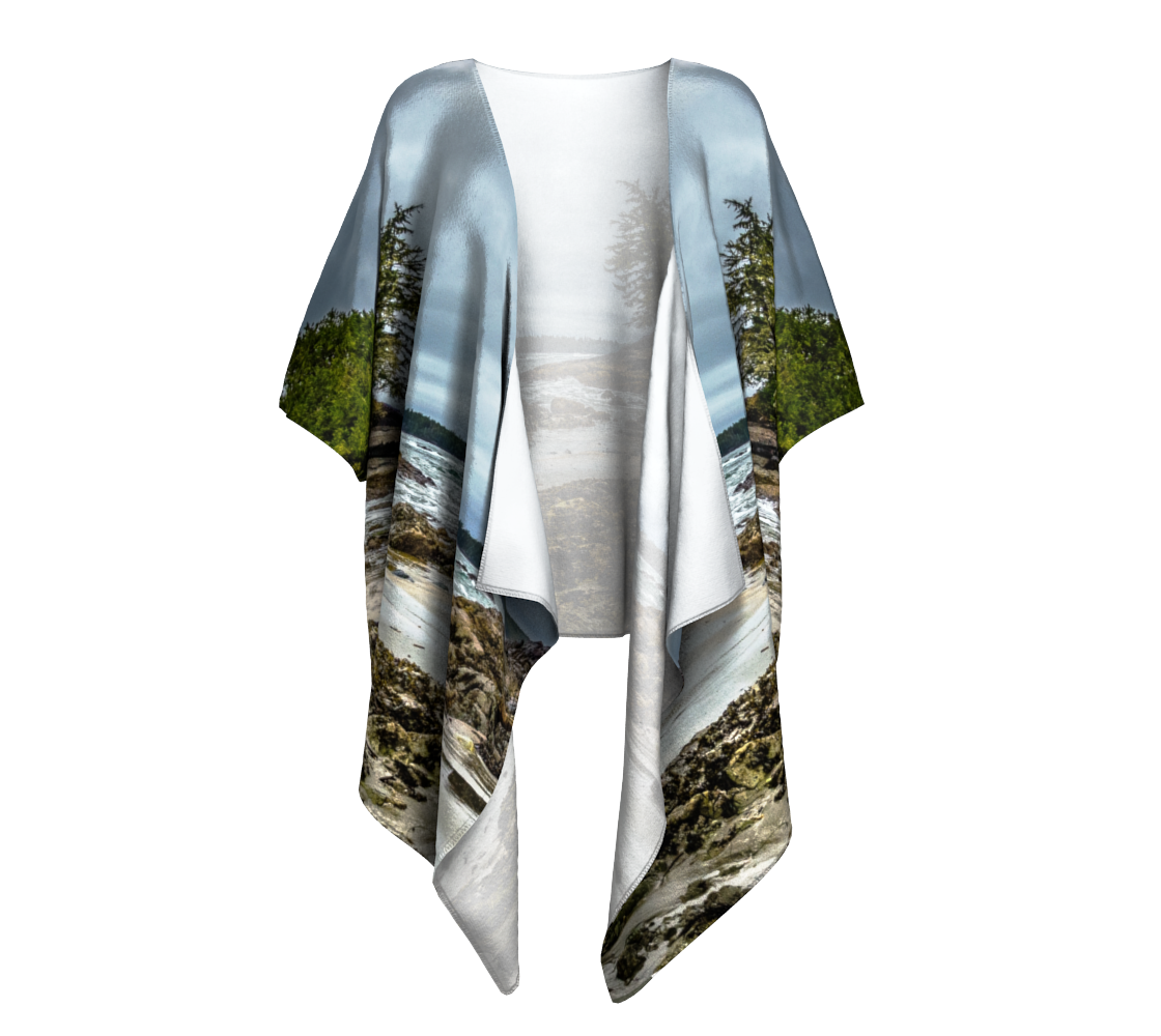 McKenzie Beach Tofino Draped Kimono by Van Isle Goddess of Vancouver Island