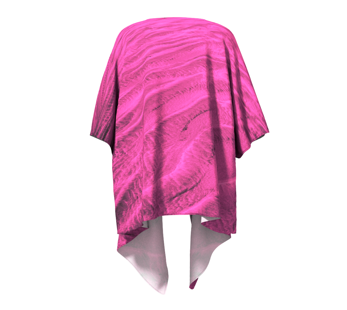 Pink Sand Draped Kimono Back