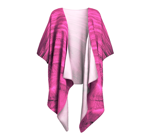 Pink Sand Draped Kimono by Van Isle Goddess of Vancouver Island