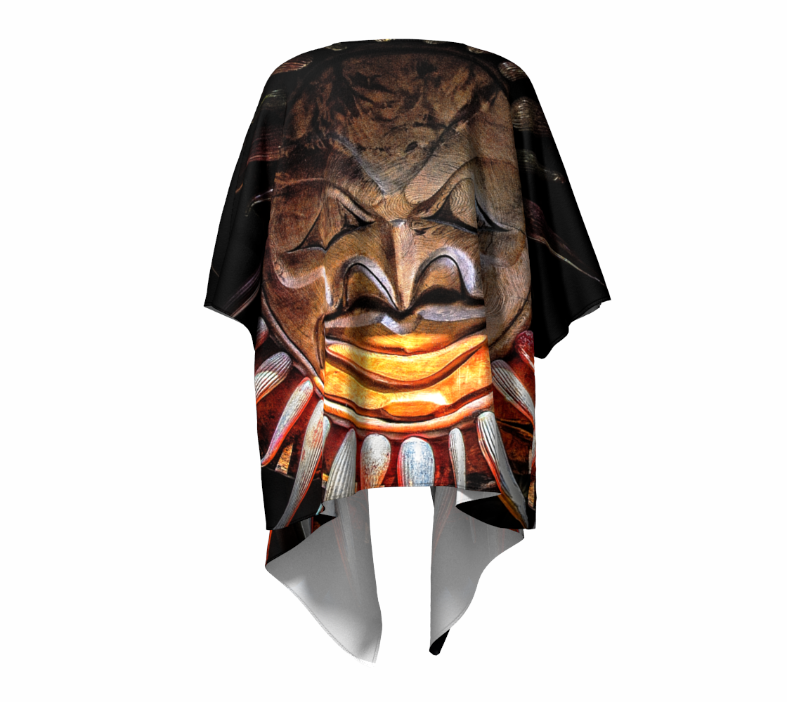 Sun Mask Totem Draped Kimono by Van Isle Goddess of Vancouver Island