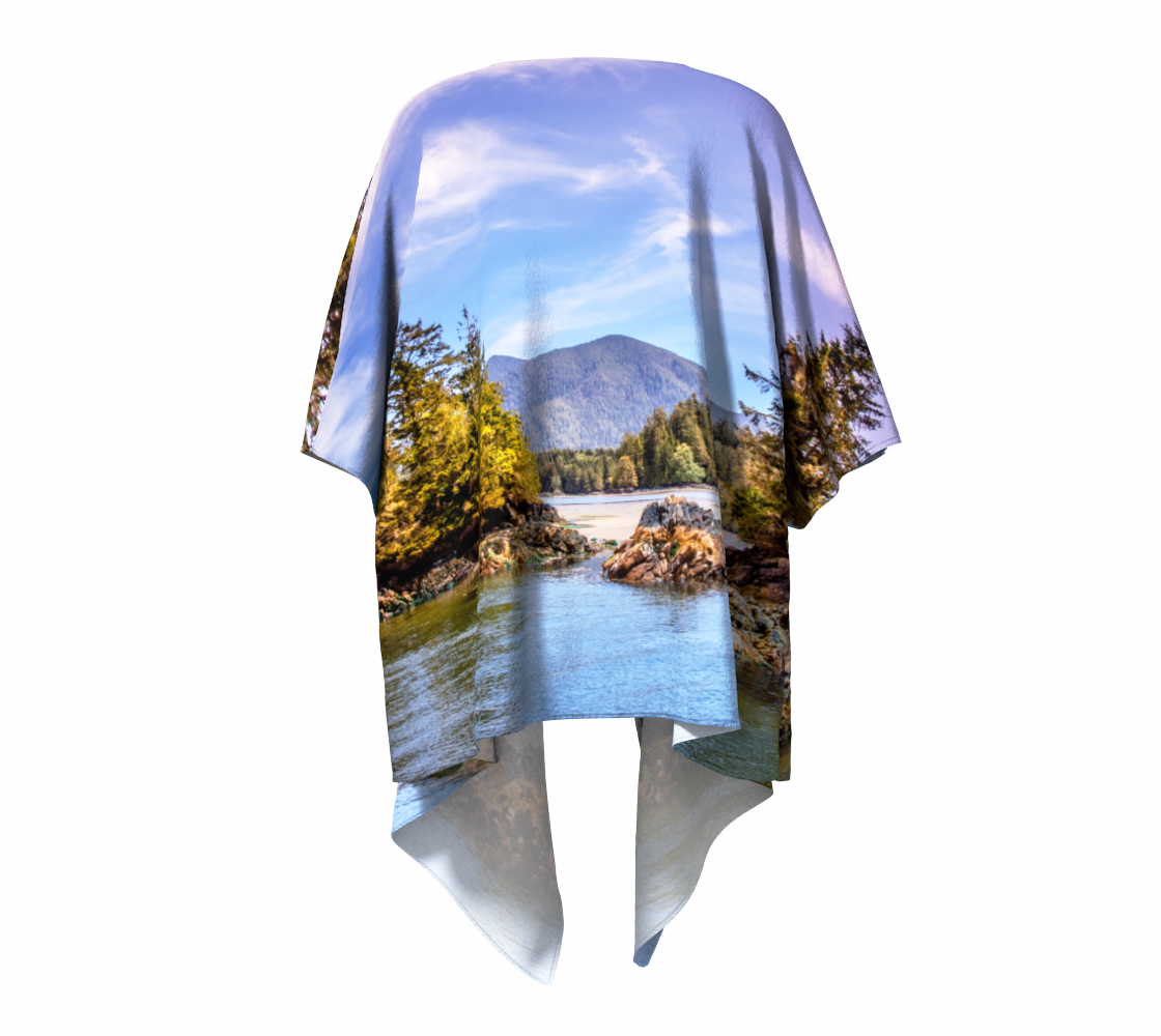 Tofino Inlet Draped Kimono by Van Isle Goddess of Vancouver Island