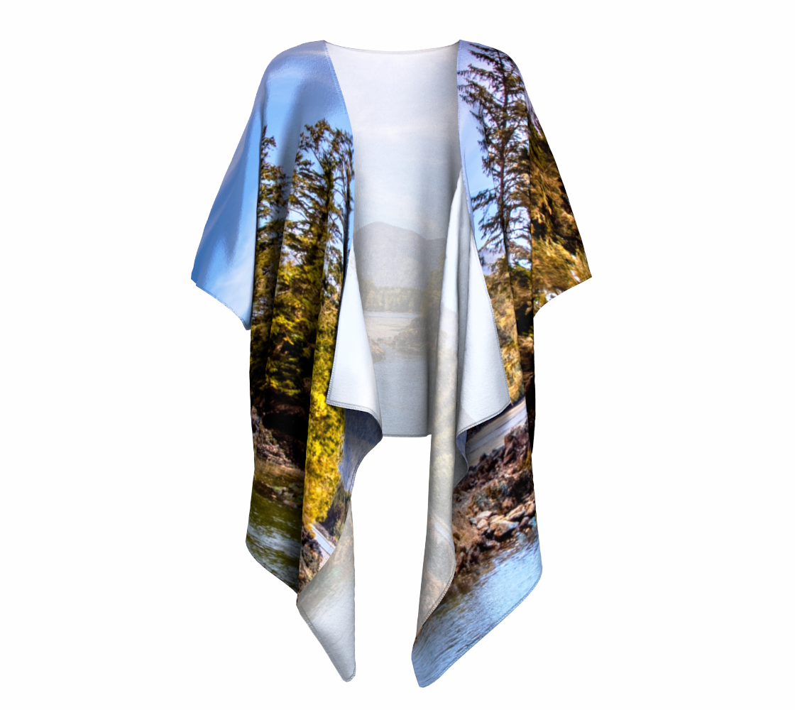 Tofino Inlet Draped Kimono by Van Isle Goddess of Vancouver Island
