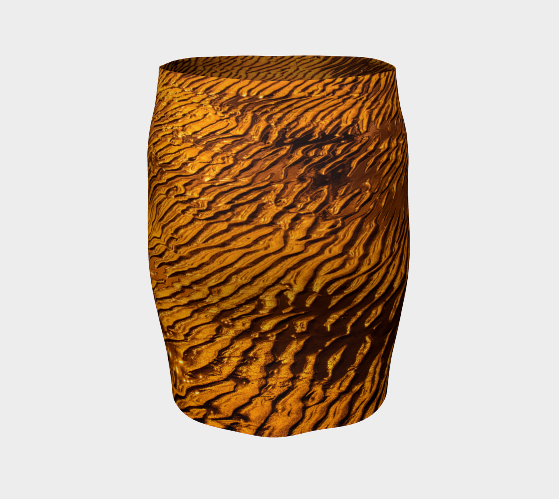 Golden Sand Fitted Skirt by Roxy Hurtubise Back