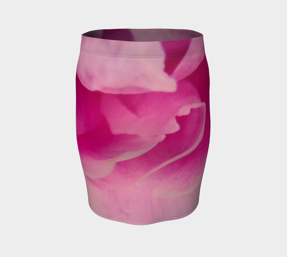 Rose Petal Kiss Fitted Skirt by Roxy Hurtubise Back