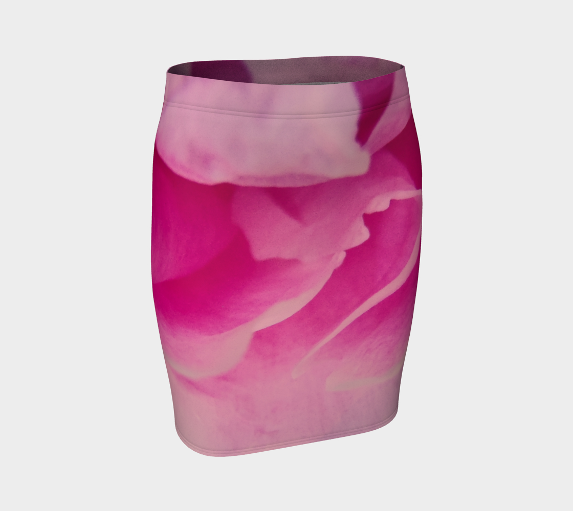 Rose Petal Kiss Fitted Skirt by Roxy Hurtubise Front