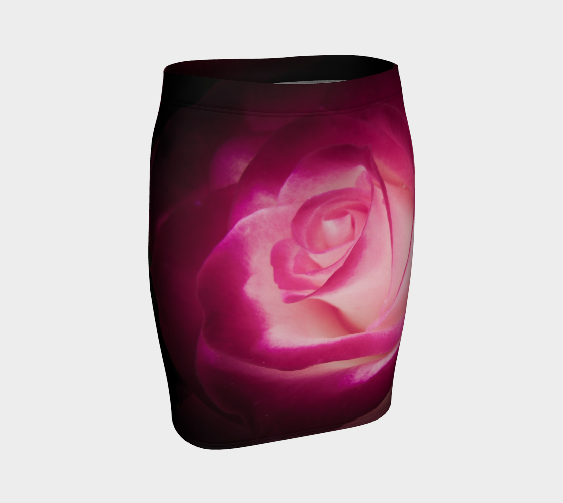 Illuminated Rose Fitted Skirt by Roxy Hurtubise Front