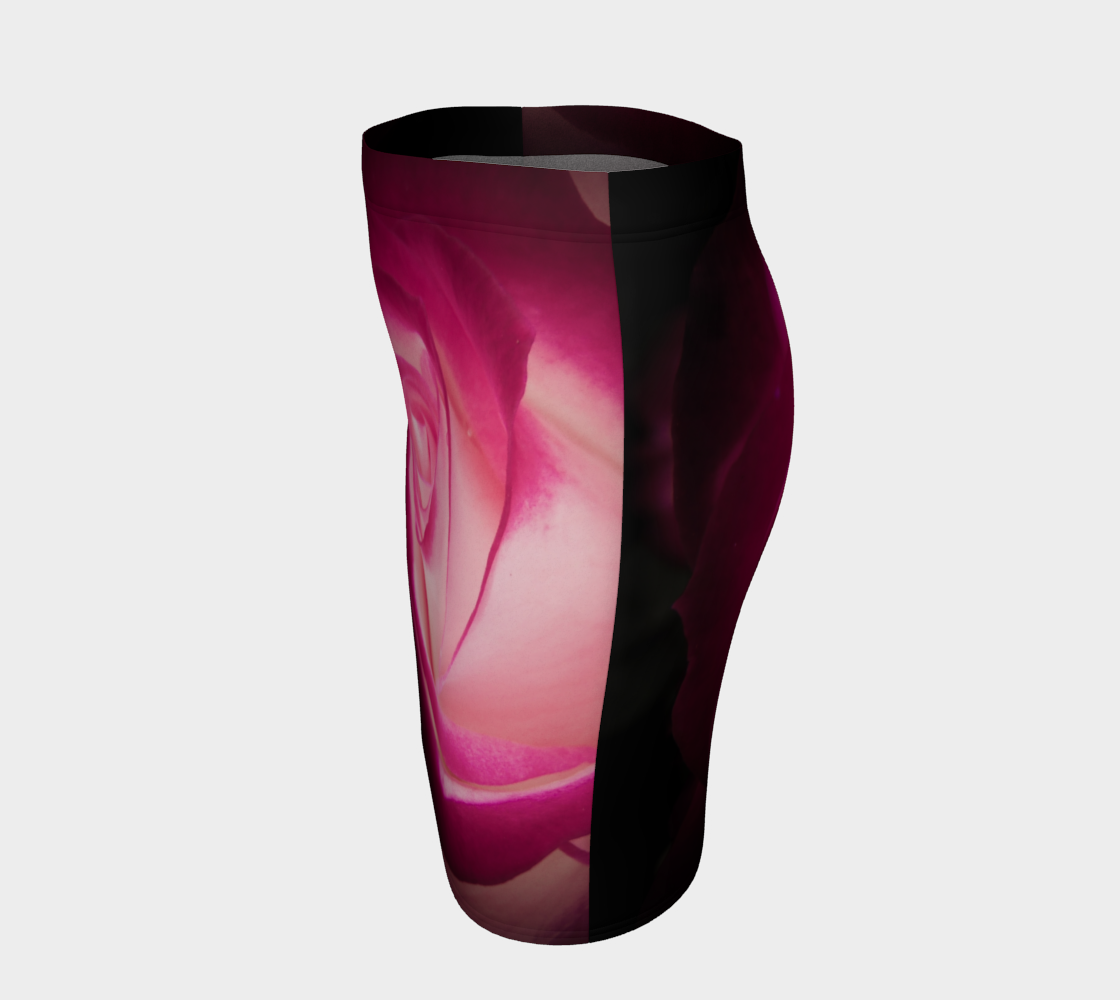 Illuminated Rose Fitted Skirt by Roxy Hurtubise Left Side