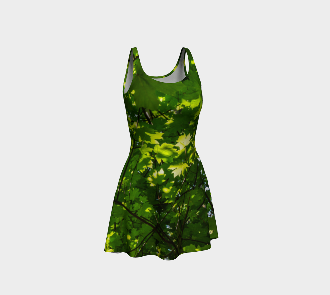 Canopy of Leaves Flare Dress by Roxy Hurtubise Front
