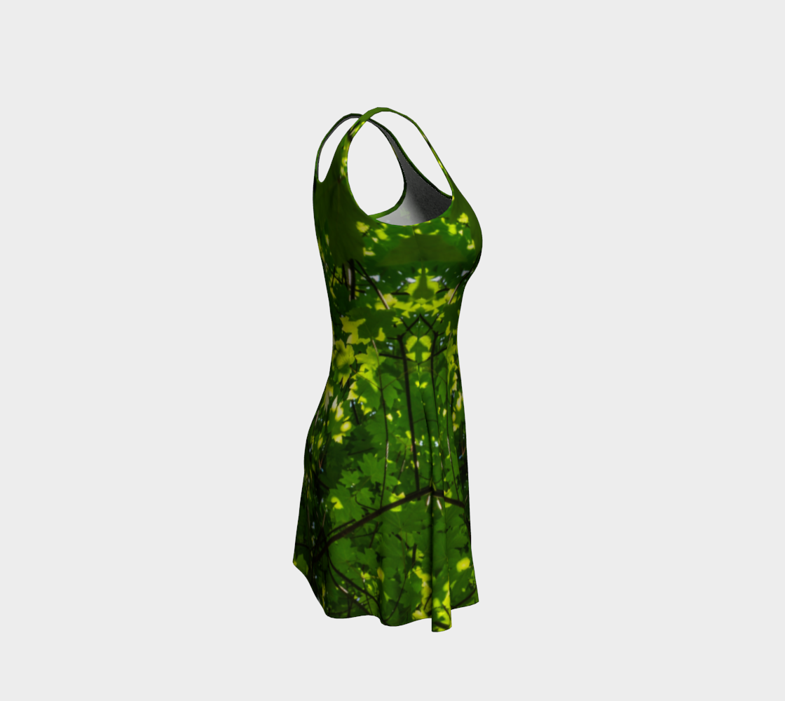 Canopy of Leaves Flare Dress by Roxy Hurtubise right side