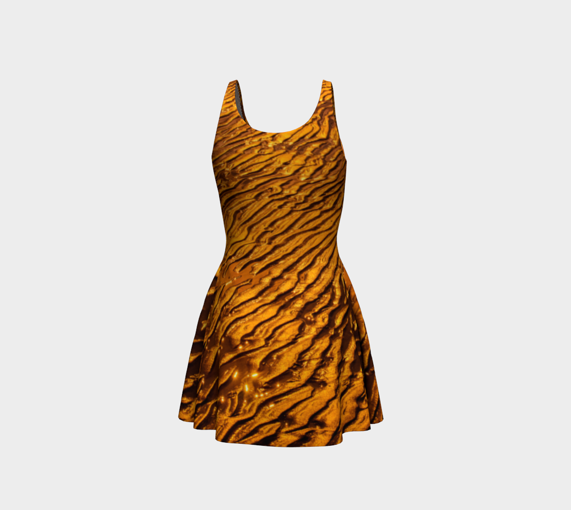 Golden Sand Flare Dress by Roxy Hurtubise back
