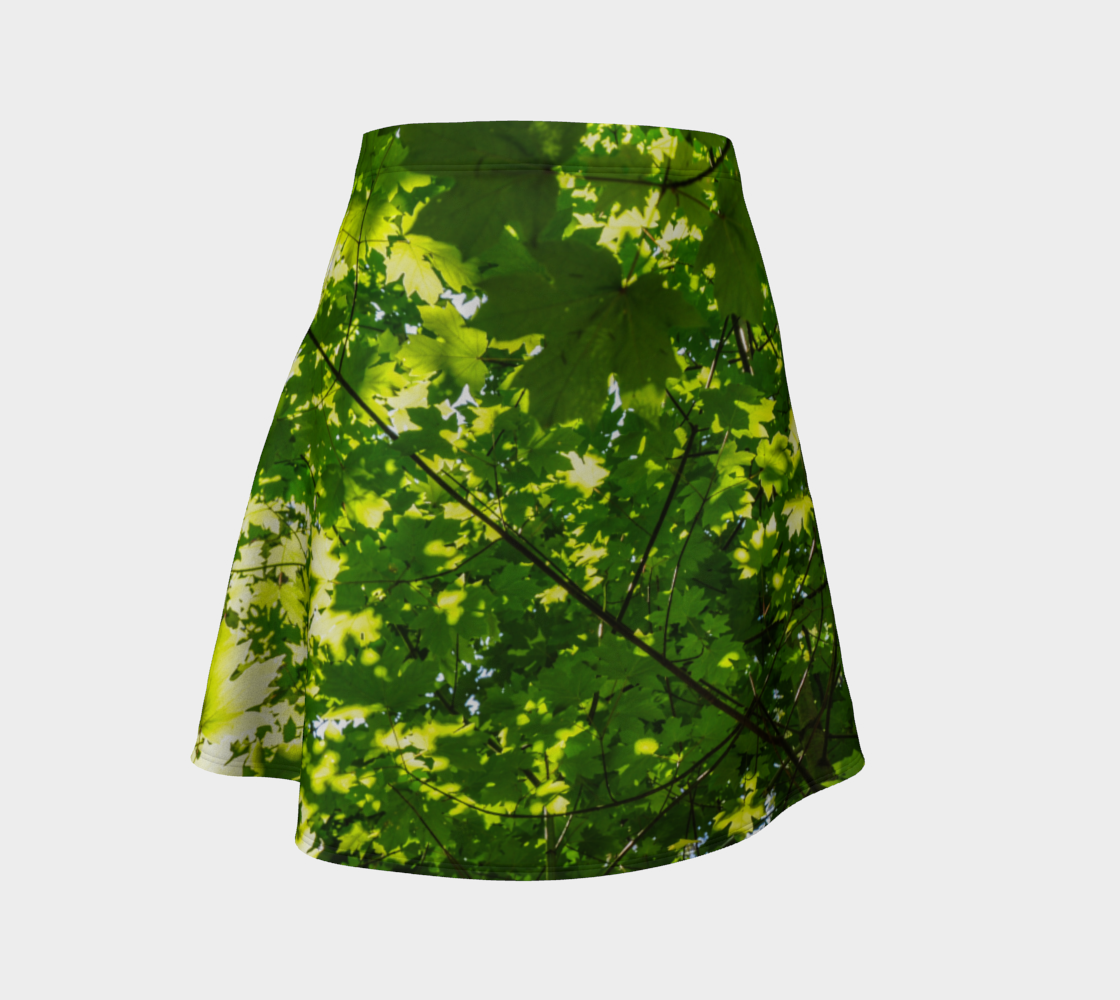 Canopy of Leaves Flare Skirt by Roxy Hurtubise Front