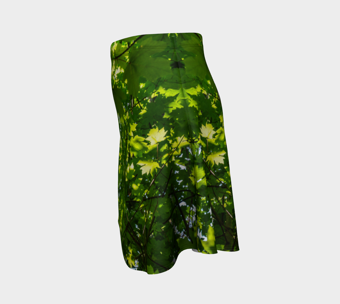 Canopy of Leaves Flare Skirt by Roxy Hurtubise Left Side