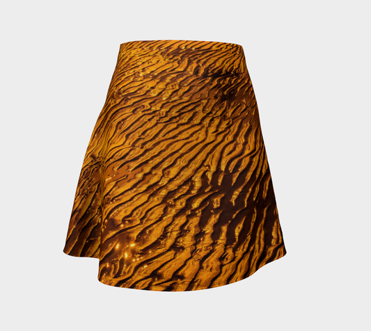Golden Sand Flare Skirt by Roxy Hurtubise Front
