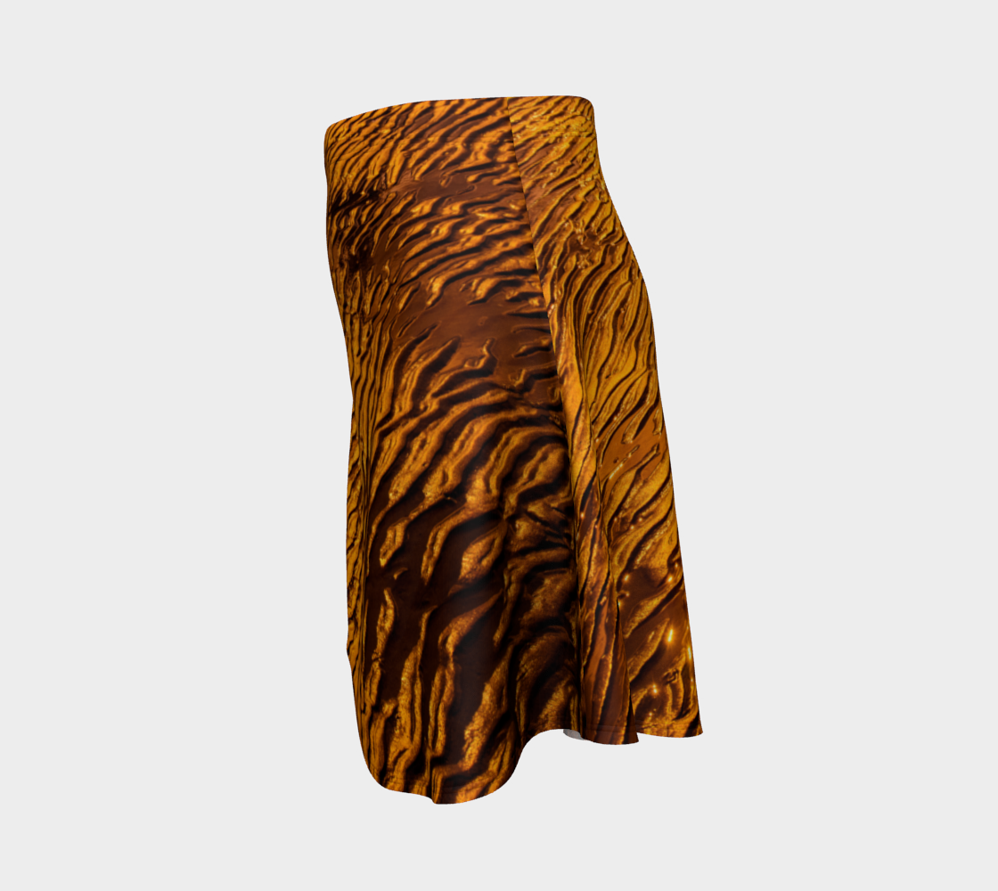Golden Sand Flare Skirt by Roxy Hurtubise Left Side