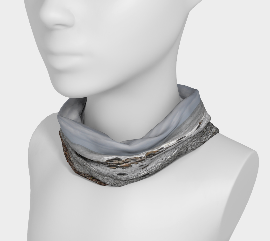 Gray Day Headband worn around the neck by Roxy Hurtubise VanIsleGoddess.Com
