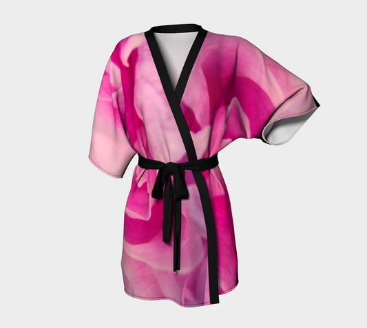 Rose Petal Kiss Kimono Robe by Van Isle Goddess of Vancouver Island