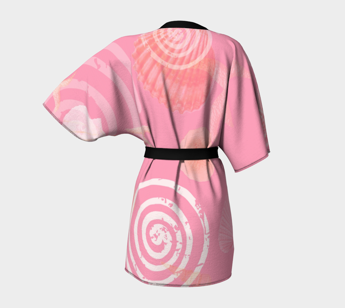 Island Goddess Rose Kimono Robe Back