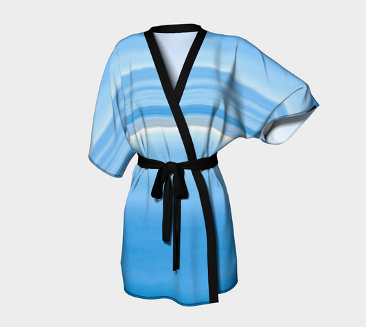 Ocean Blue Kimono Robe by Van Isle Goddess of Vancouver Island