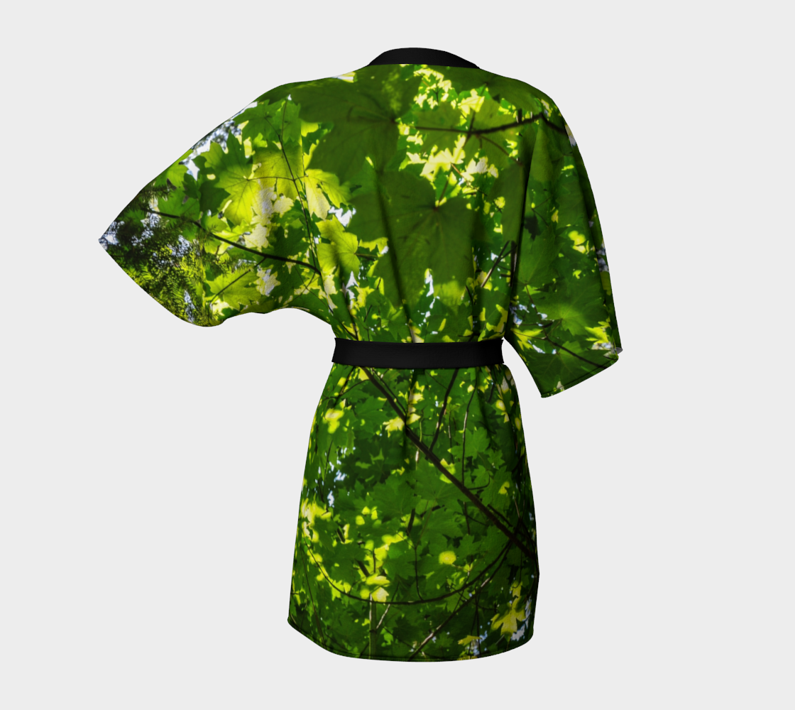 Canopy of Leaves Kimono Robe Back