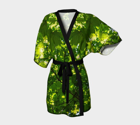 Canopy of Leaves Kimono Robe Front