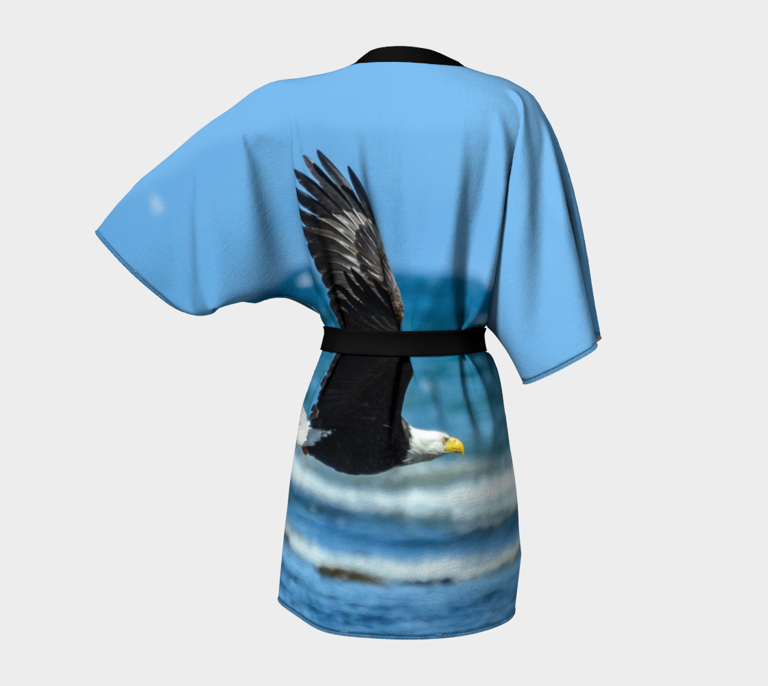 Fly Like An Eagle Kimono Robe Back