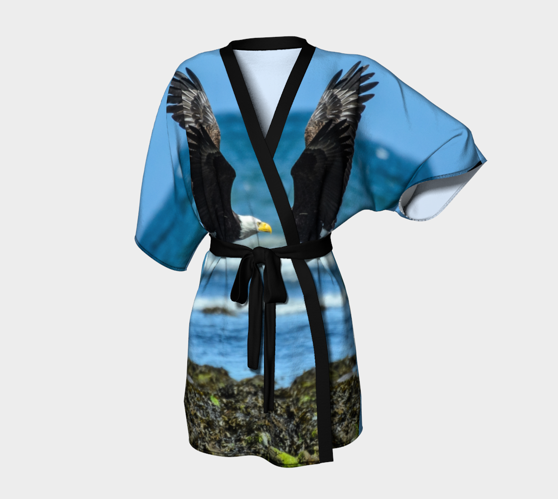 Fly Like An Eagle Kimono Robe Front