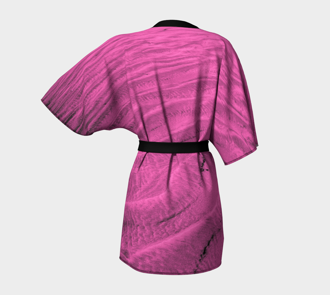 Pink Sand Kimono Robe Back by Van Isle Goddess of Vancouver Island