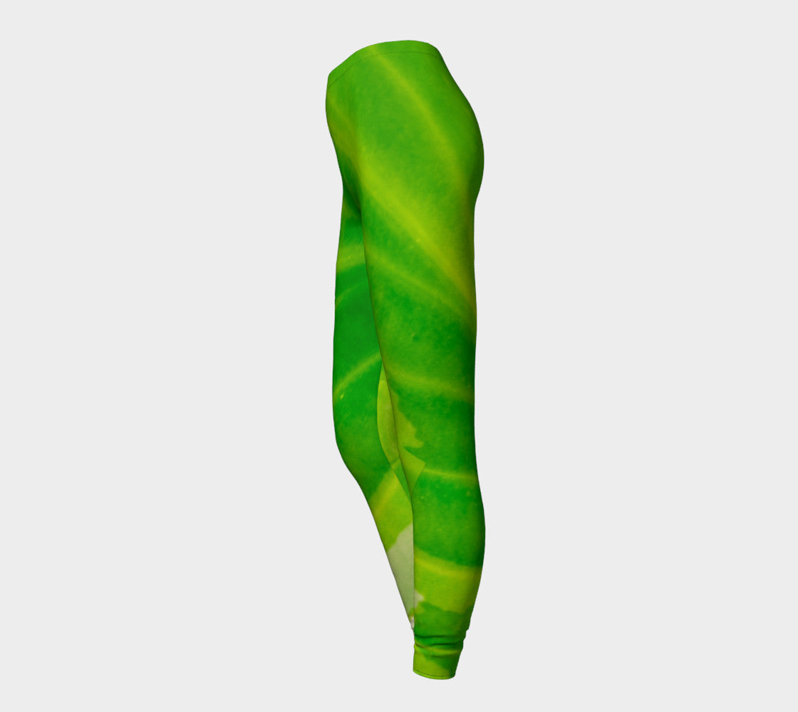 Hosta Green Leggings by Roxy Hurtubise side