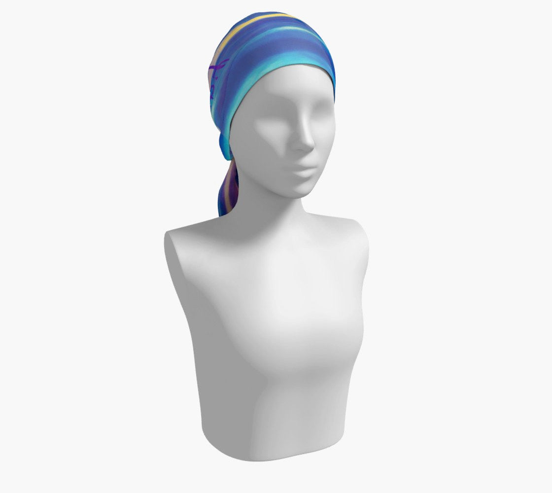 Soul Therapy Long Scarf  Wear as a scarf, shawl or as a head wrap.  Use for home decor as a wall hanging, also makes fabulous Wedding Party Gifts!    Artwork printed on 100% polyester lightweight fabric.    Choose from three different fabrics polychiffon, satin charmeuse and matte crepe.    Machined baby rolled edge hem finish.  Choose from 2 sizes:    10" x 45"    16" x 72" by Roxy Hurtubise Vanislegoddess.com