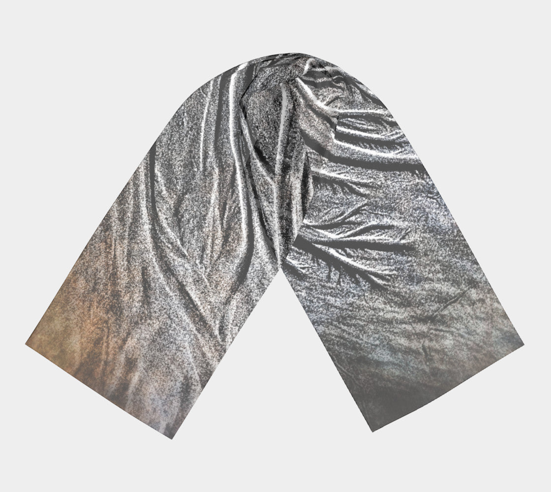 Sand Maiden Long Scarf  Wear as a scarf, shawl or as a head wrap.  Use for home decor as a wall hanging, also makes fabulous Wedding Party Gifts!    Artwork printed on 100% polyester lightweight fabric.    Choose from three different fabrics polychiffon, satin charmeuse and matte crepe.    Machined baby rolled edge hem finish.  Choose from 2 sizes:    10" x 45"    16" x 72" by Roxy Hurtubise vanislegoddess.com