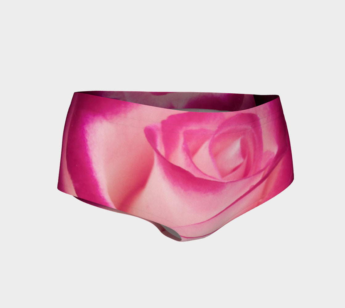 Illuminated Rose Mini Shorts by Roxy Hurtubise vanislegoddess.com front