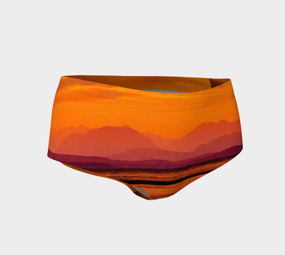 Saratoga Beach Sunset Mini Shorts by Roxy Hurtubise vanislegoddess.com front
