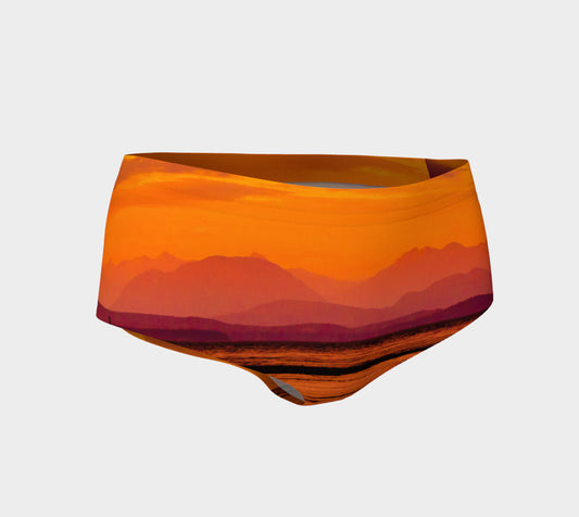 Saratoga Beach Sunset Mini Shorts by Roxy Hurtubise vanislegoddess.com front
