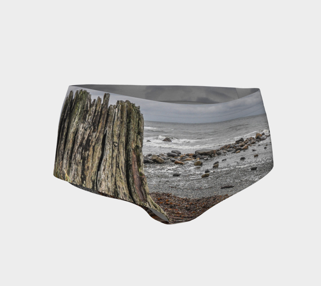 Gray Day Mini Shorts by Roxy Hurtubise vanislegoddess.com front