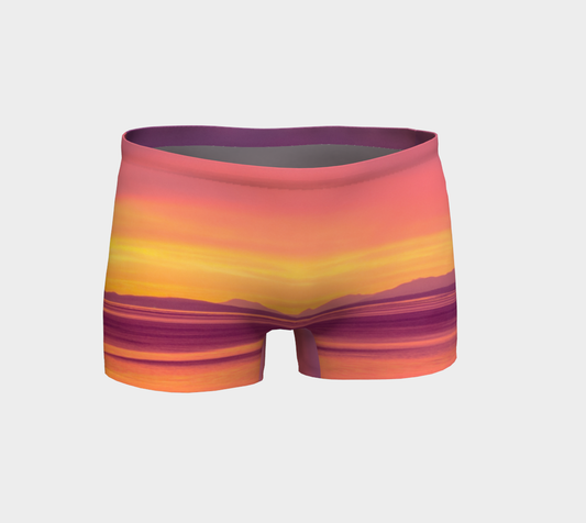 Vancouver Island Sunset Shorts by Roxy Hurtubise front