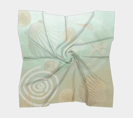 Island Goddess Square Scarf  Wear as a scarf or a shawl, use for home decor as a wall hanging, also makes a fabulous Wedding Party Gifts!    Artwork printed on 100% polyester lightweight fabric.  Choose from three different fabrics polychiffon, satin charmeuse and matte crepe.  Machined baby rolled edge hem finish.  Choose from 3 sizes:    16" x 16"  Perfect size for Men's Pocket Square  26" x 26"  36" x 36" by vnanislegoddess.com