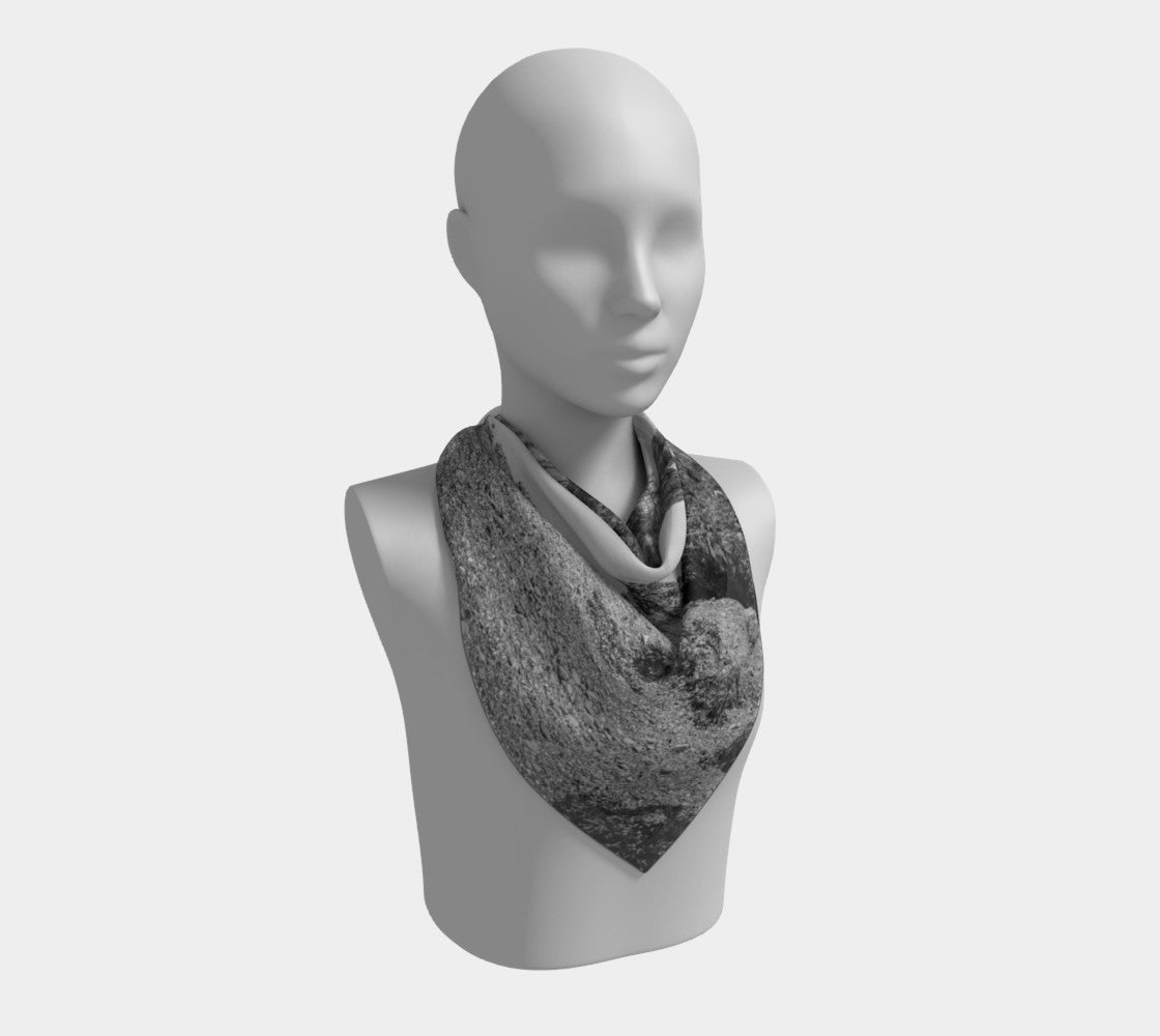 Big Beach Ucluelet Square Scarf  Wear as a scarf or a shawl, use for home decor as a wall hanging, also makes a fabulous Wedding Party Gifts!    Artwork printed on 100% polyester lightweight fabric.  Choose from three different fabrics polychiffon, satin charmeuse and matte crepe.  Machined baby rolled edge hem finish.  Choose from 3 sizes:    16" x 16"  Perfect size for Men's Pocket Square  26" x 26"  36" x 36" by VanIsleGoddess.com
