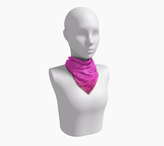Pink Sand 16 inch Square Scarf Worn around the neck by vanislegoddess.com